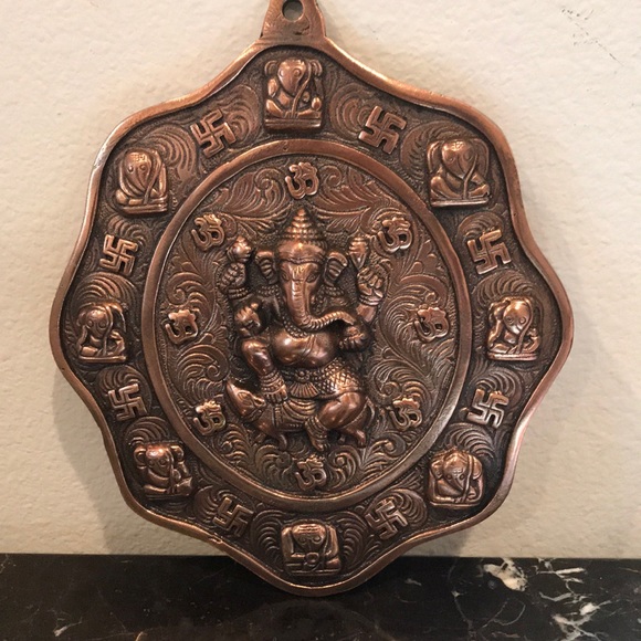 Other - ♥️Free Brass Good Luck Ganesha wall hanging♥️
